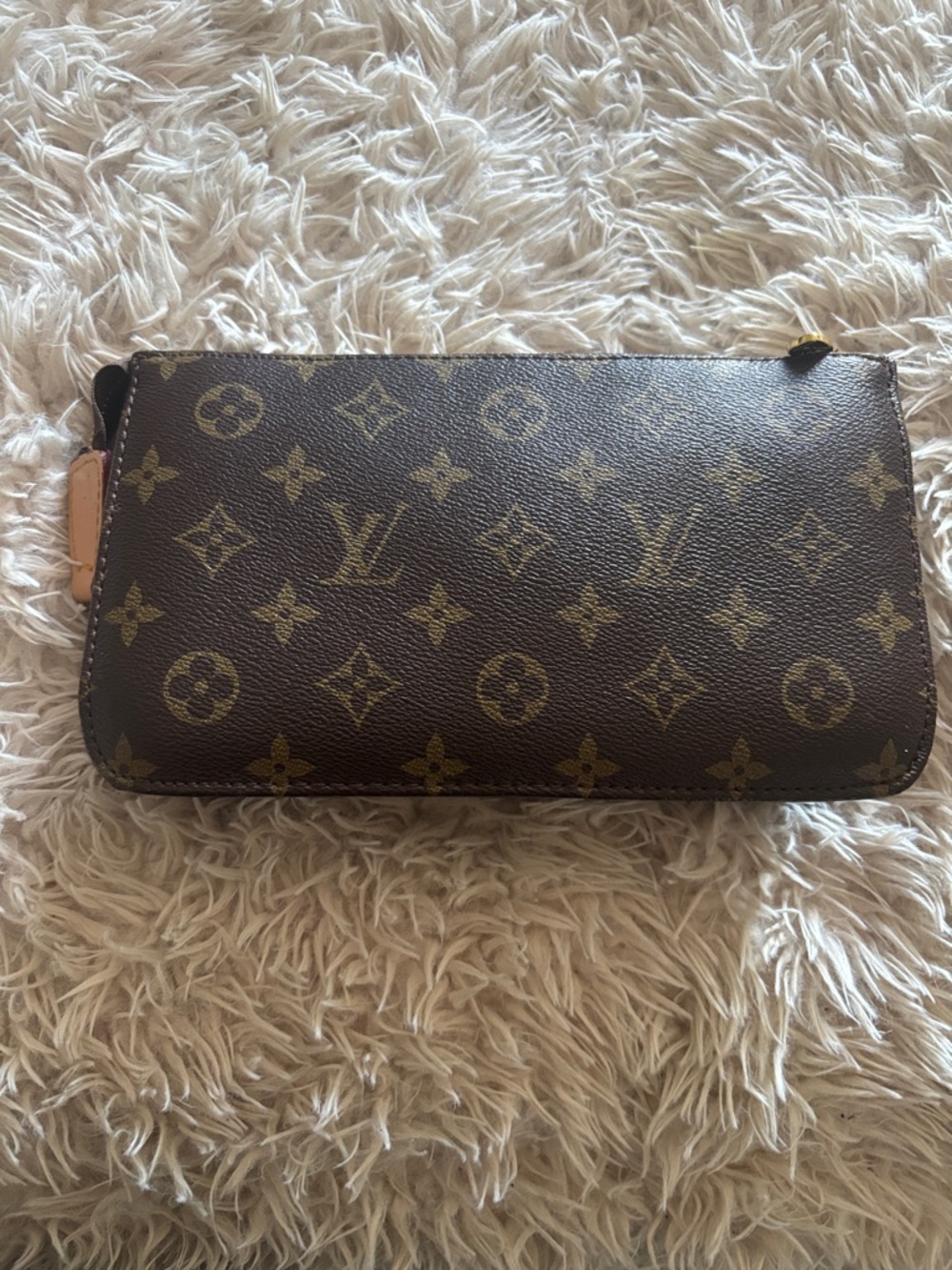 Louis Vuitton Monogram Zip Around Wallet in Brown and Tan